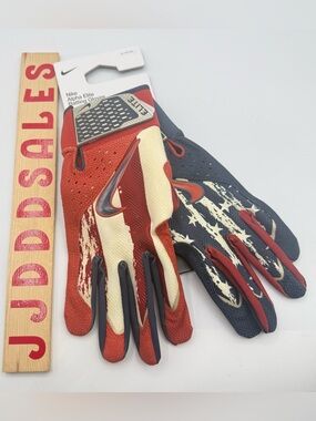 Nike Alpha Elite Baseball Batting Gloves MLB PE ISSUED 4th Of July HJ3150-192 XL